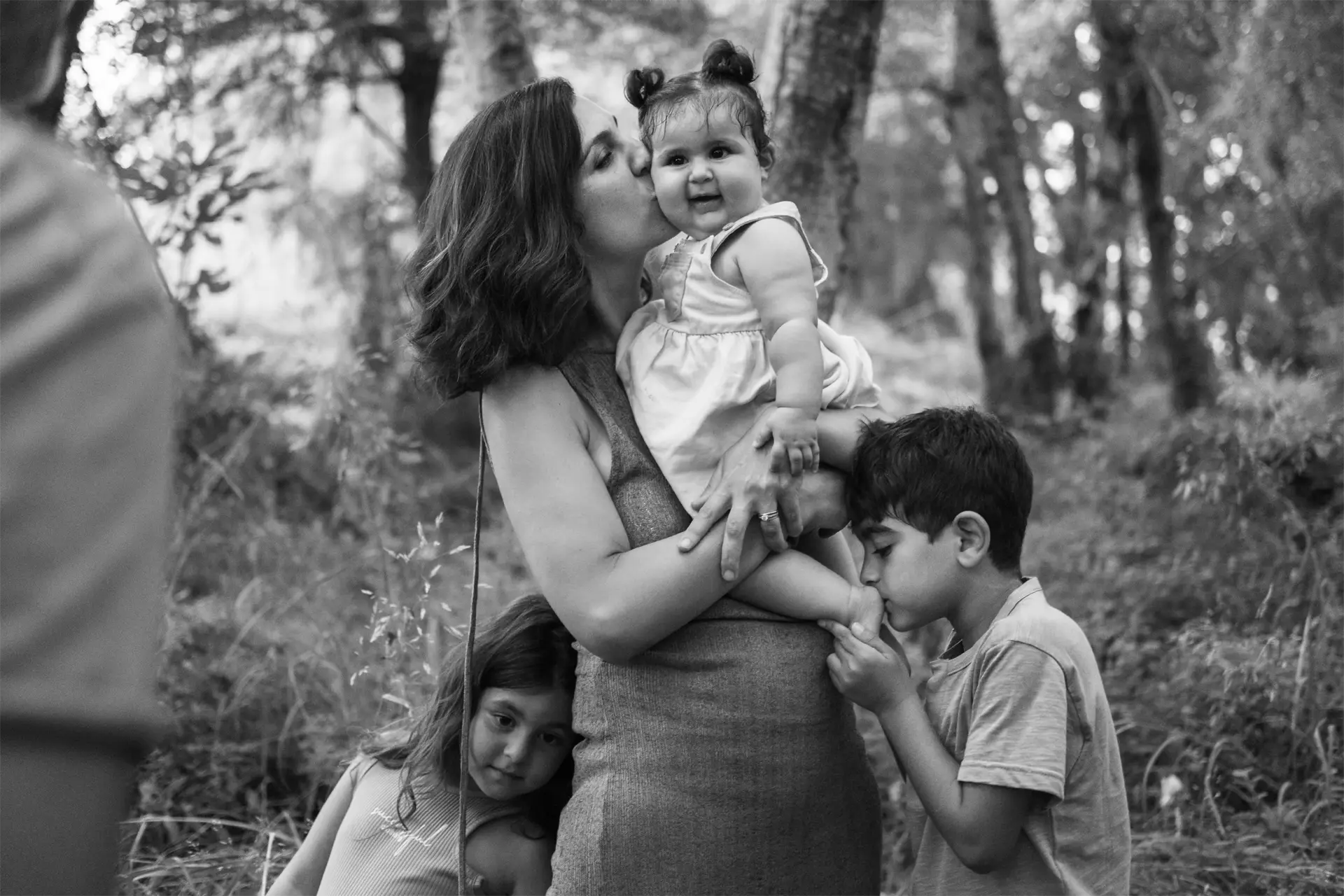 family photo shoot on nature trail in Cyprus
